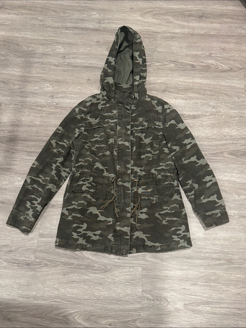 Camo Hooded Utility Jacket